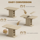 Extendable Dining Table for 4-6 People, 43.3