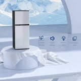 Double Door Mini Fridge with Freezer, 4.6 Cu.Ft Small Refrigerator with Thermostat, Shelves