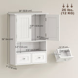Medicine Cabinet, Bathroom Wall Cabinet with Shelf and Drawers for Hallway