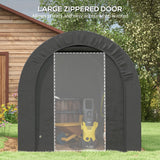 6' x 8' Outdoor Storage Shed, Heavy Duty Galvanized Steel Portable Shed for Bike