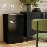 Retro Mini Fridge, 3.1 Cu. Ft Single Door Compact Refrigerator with Adjustable Thermostat, 2 Glass Shelves