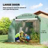 Walk-in Tunnel Greenhouse, Roll-up Mesh Door