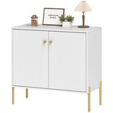 Sideboard, Modern Buffet Cabinet, Coffee Bar Cabinet with Fluted Doors and Adjustable Shelf