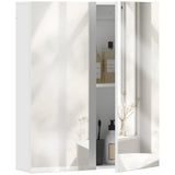Armoire de toilette murale, 2 portes, étagère réglable et mécanisme de fermeture amortie