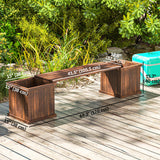 Garden Planter with Raised Garden Bed Bench for Patio Park, 69.25