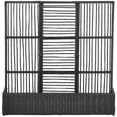 Raised Garden Bed with Lattice Trellis, Rattan Outdoor Planter with Storage for Garden