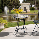 Table de patio mosaïque ronde 23,5