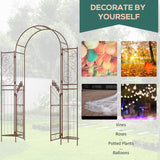 7ft Garden Arch Trellis, Metal Arch