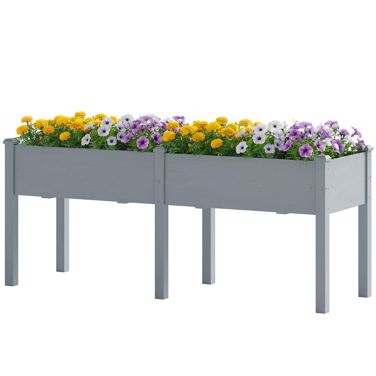 Wooden Raised Garden Bed with Legs, 72