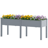 Wooden Raised Garden Bed with Legs, 72