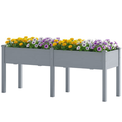 Wooden Raised Garden Bed with Legs, 72