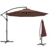 10' Deluxe Patio Umbrella, Banana Hanging Offset Sunshade with Crank
