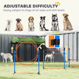 13-Piece Dog Agility Training Equipment Set, Pet Obstacle Course with 2 Tunnels, Adjustable Jumps