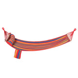 Cotton Hammock Portable Soft Swing Sleeping w/ Headrest & Side Pocket Deluxe Swing Chair for Beach