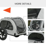 Dog Bike Trailer with Mesh Windows, for Small Medium Dogs Travel