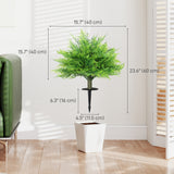 Artificial Boston Ferns UV-Resistant Fake Plants for Indoor Outdoor Decor Set of 2