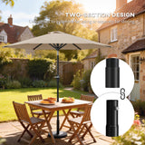 Patio Sun Umbrella, Outdoor Parasol with 6 Ribs
