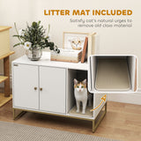 Enclosure pour bac à litière pour chat avec pieds hauts, 31,5