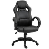 Chaise de bureau de jeu de course, Fauteuil de gamer d'ordinateur avec roulettes pivotantes, Appuie-tête rembourré, Fonction d'inclinaison