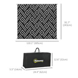 Reversible Outdoor Rug Waterproof Plastic Straw RV Rug with Carry Bag, 8' x 10'