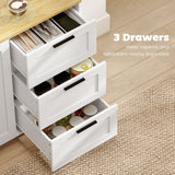 Buffet Cabinet with Soft-Close Doors, Modern Sideboard with 3 Drawers for Living Room