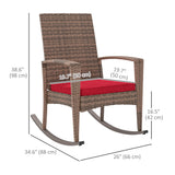 Outdoor PE Rattan Rocking Chair