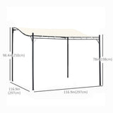 Gazébo portable 10x10, abri solaire en acier pour patio extérieur pour porche