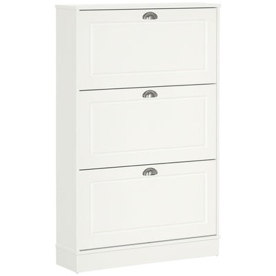 Shoe Cabinet with 3 Flip Drawers, Narrow Shoe Storage Cabinet, Holds 12 Pairs for Entryway