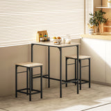3-Piece Dining Table Set for 2, Bar Table and 2 Stools for Kitchen, Small Space