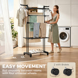 Sèche-linge 5 étages, séchoir à linge pliable avec roues