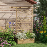 Wooden Planter with Trellis Privacy Screen, Raised Garden Bed to Grow Vegetables