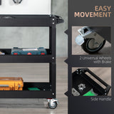 3 Tier Rolling Tool Cart with Wheels, 330 LBS Capacity Heavy Duty Utility Cart, Mobile Service Cart for Garage