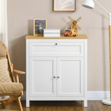 Sideboard Cabinet, Buffet Table with Drawer, Double Door Cupboard and Adjustable Shelf for Living Room