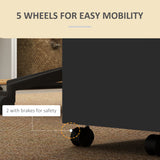 Mobile Filing Cabinet with 2 Drawers, Office Storage Cabinet with 5 Wheels