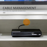 Meuble TV pour téléviseurs jusqu'à 55 pouces, meuble TV avec étagères réglables et trous pour câbles