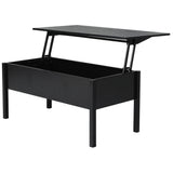 Table basse moderne de 99 cm avec plateau relevable et compartiment de rangement caché
