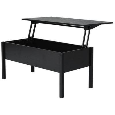 Table basse moderne de 99 cm avec plateau relevable et compartiment de rangement caché