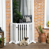 3-Panel Foldable Dog Gate with Feet for Medium Dogs and Below