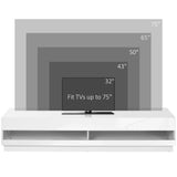 Meuble TV éclairé pour téléviseurs jusqu'à 75