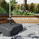 Patio Umbrella Base with Wheels, 158 lb Sand/99 lb Water Filled Outdoor Patio Umbrella Stand