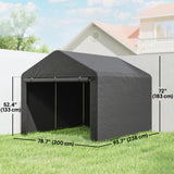 6.6' x 7.8' Portable Shed