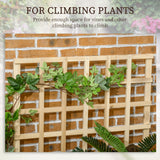 Jardinière en bois surélevée avec treillis pour plantes grimpantes, lit de jardin surélevé 3 niveaux