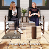 Chaise à bascule coulissante pour patio 2 personnes, causeuse à bascule extérieure, banc de mobilier de jardin