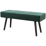 Banc de chambre tapissé de 99 cm, banc de bout de lit moderne avec pieds en acier