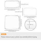 Outdoor 14pc Patio Rattan Sofa Set Cushion Polyester Cover Replacement Set - No Cushion Included