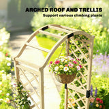 Wooden Garden Arch with 2 Planter Boxes