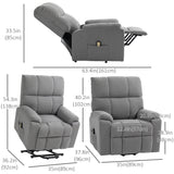 Chaise lève-personne pour aînés, fauteuil inclinable électrique rembourré en microfibre avec télécommande