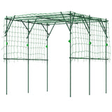 Garden Arch Cucumber Trellis for Climbing Plants, 7.3 FT Tall Metal Plant Trellis Support with Climbing Net
