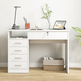 Bureau à domicile avec rangement, bureau informatique avec tiroir verrouillable et compartiment ouvert