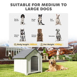 Grand abri pour chien en plastique intérieur extérieur, 34,6